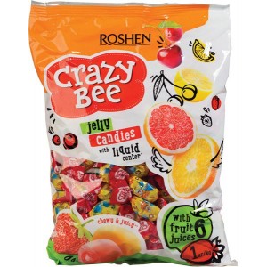 Cukríky Roshen Crazy Bee Fruit 1kg želé